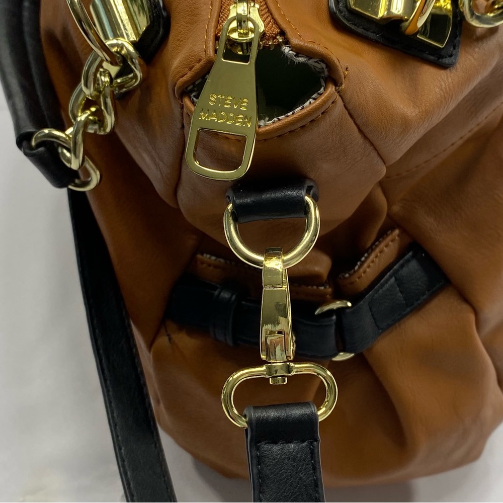 STEVE MADDEN Brown Shoulder Bag Purse Faux Leather - Picture 7 of 15